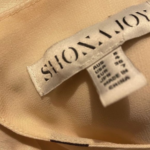 Size 8 SHONA JOY Cream with Black spot polka dot 3/4 sleeve short dress - Picture 12 of 12